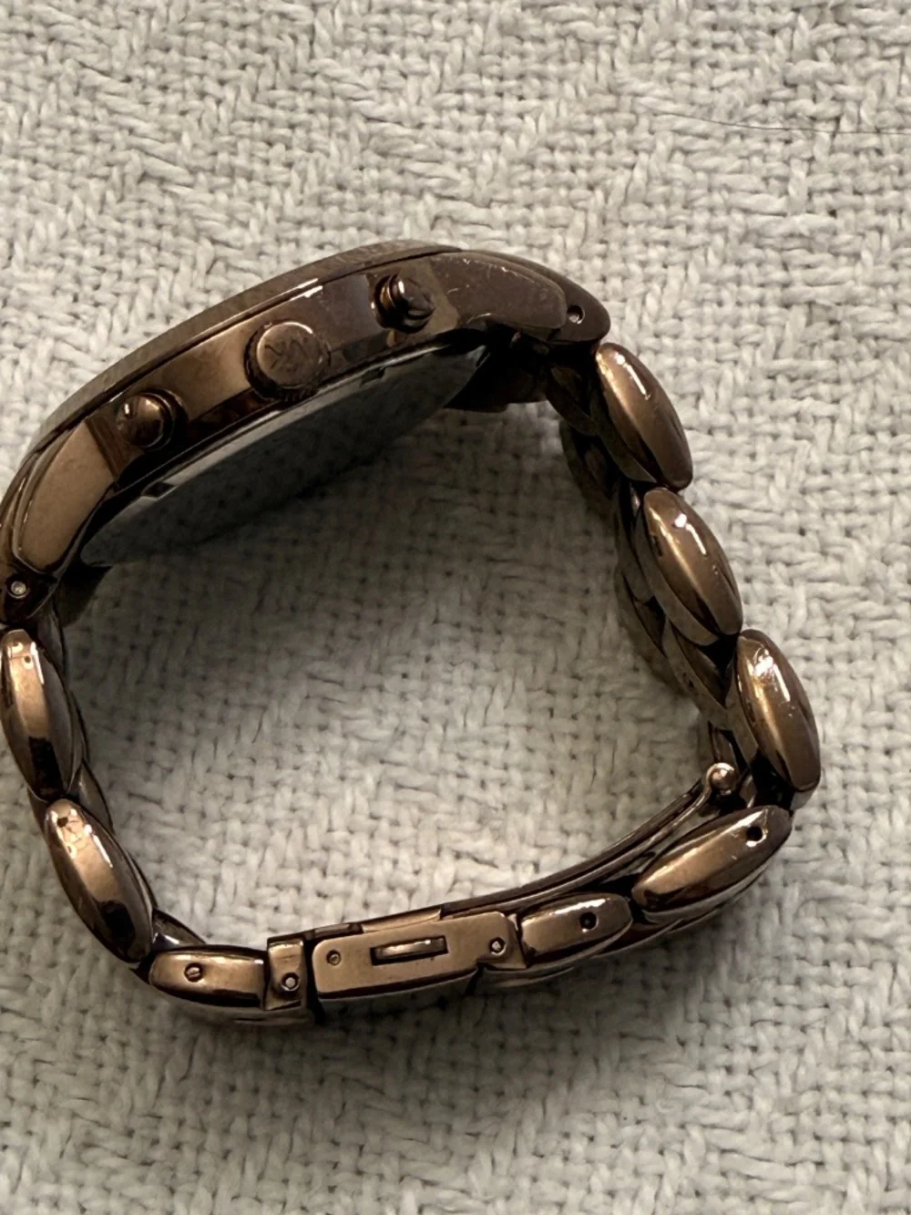 Michael Kors Brown Metal Wrist Watch #3